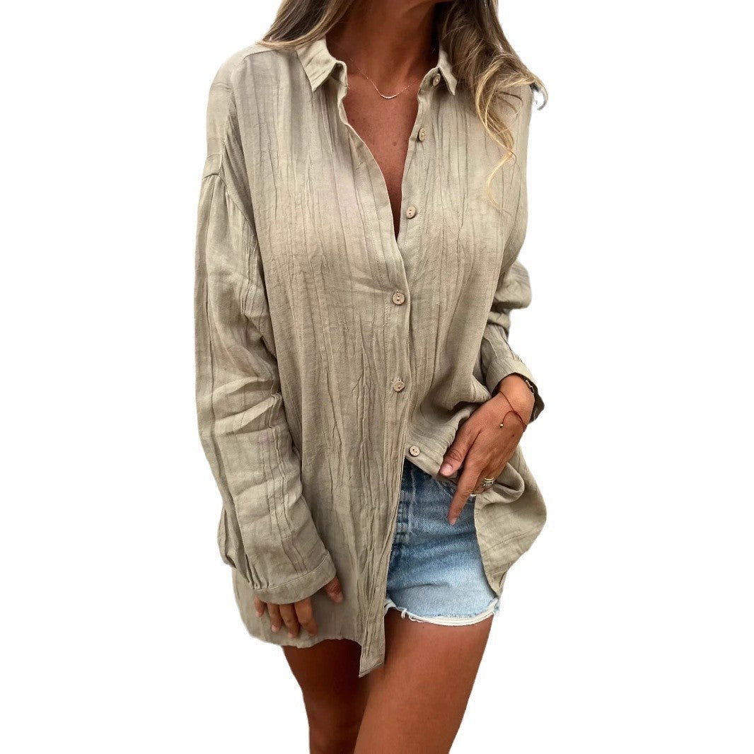 Women's Single Row Multi-buckle Shirt Top
