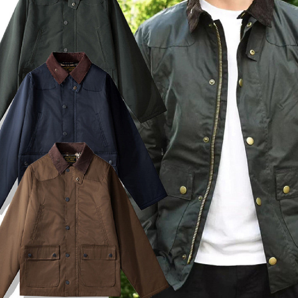 Oil Wax Jacket Quilted Trench Coat Coat