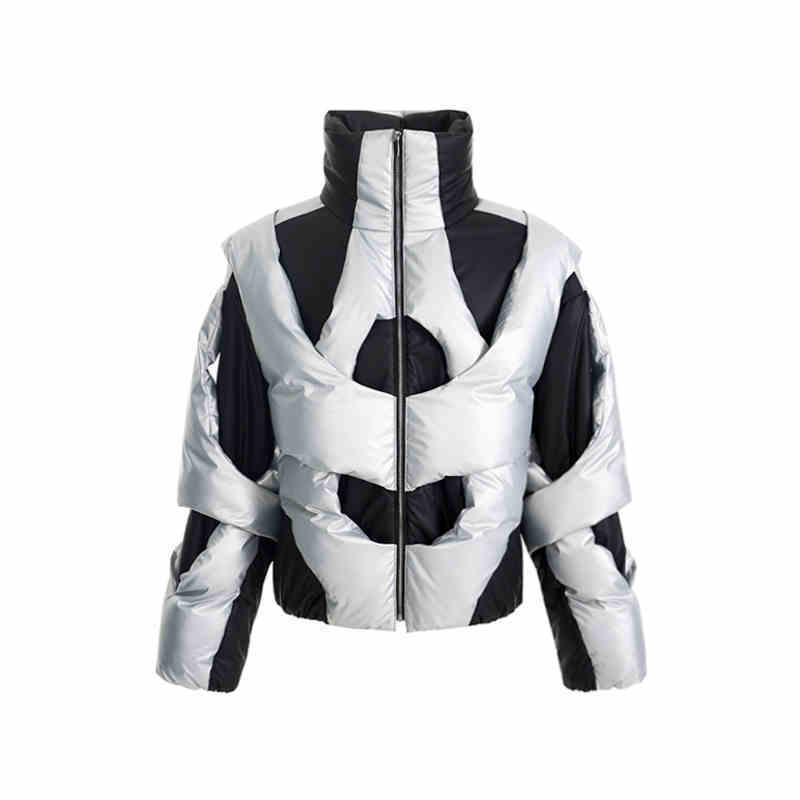 Deconstructed Design Cotton Jacket Men's Winter Thickened Down Cotton-padded Coat