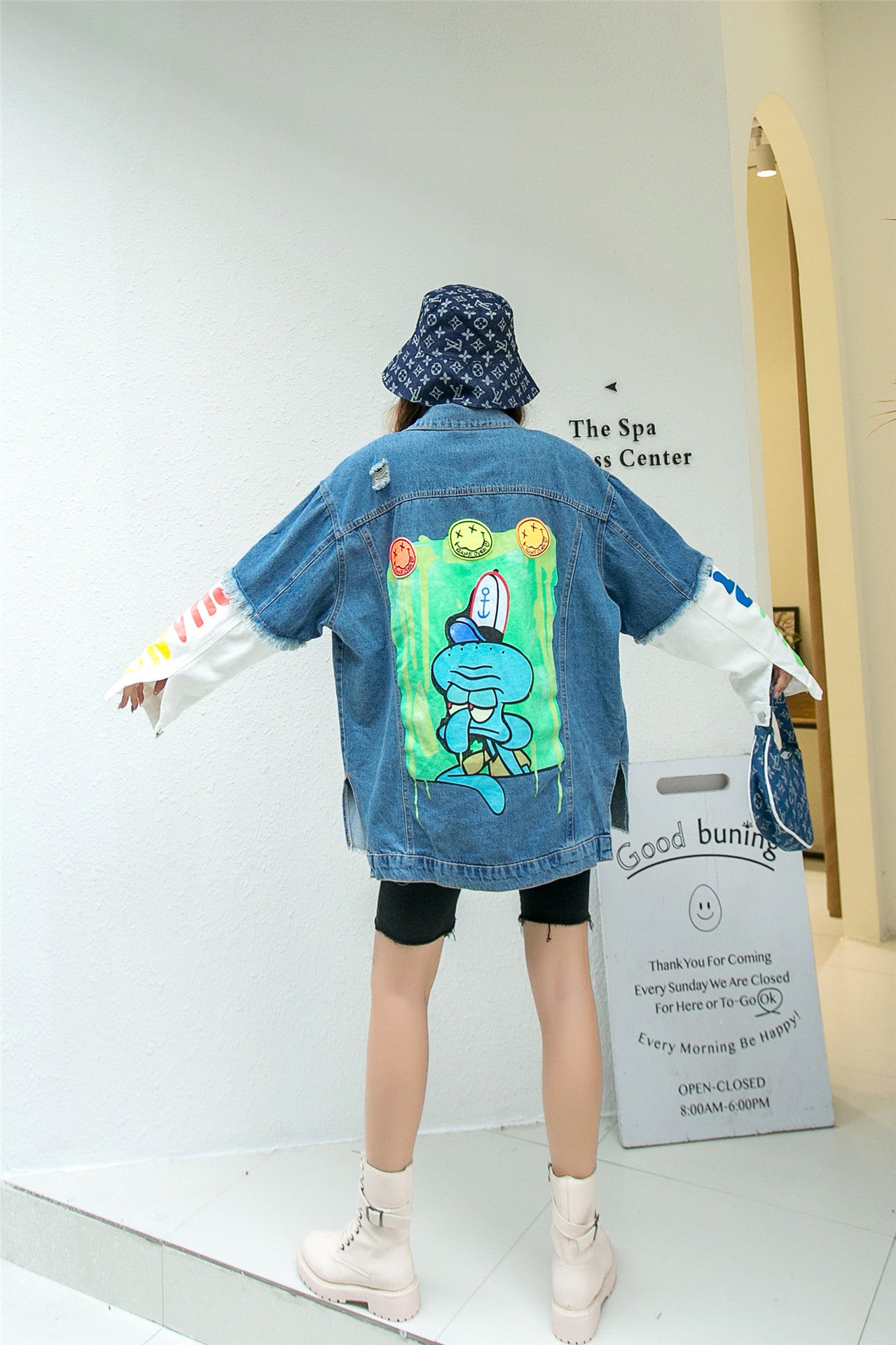 New Korean Style Heavy Industry Denim Jacket Women