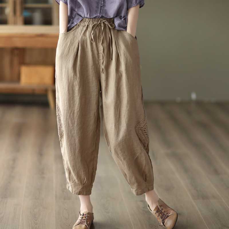 Cotton And Linen Loose Slimming Harem Bloomers