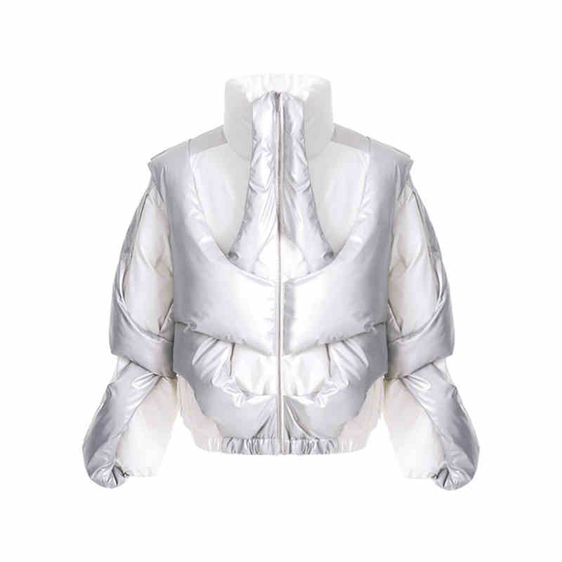 Deconstructed Design Cotton Jacket Men's Winter Thickened Down Cotton-padded Coat