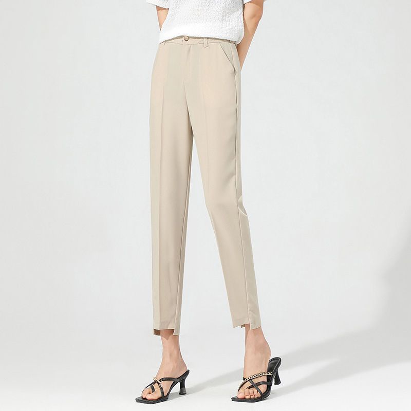 Cropped Harem Suit Pants Women's Loose Casual Cigarette Pants