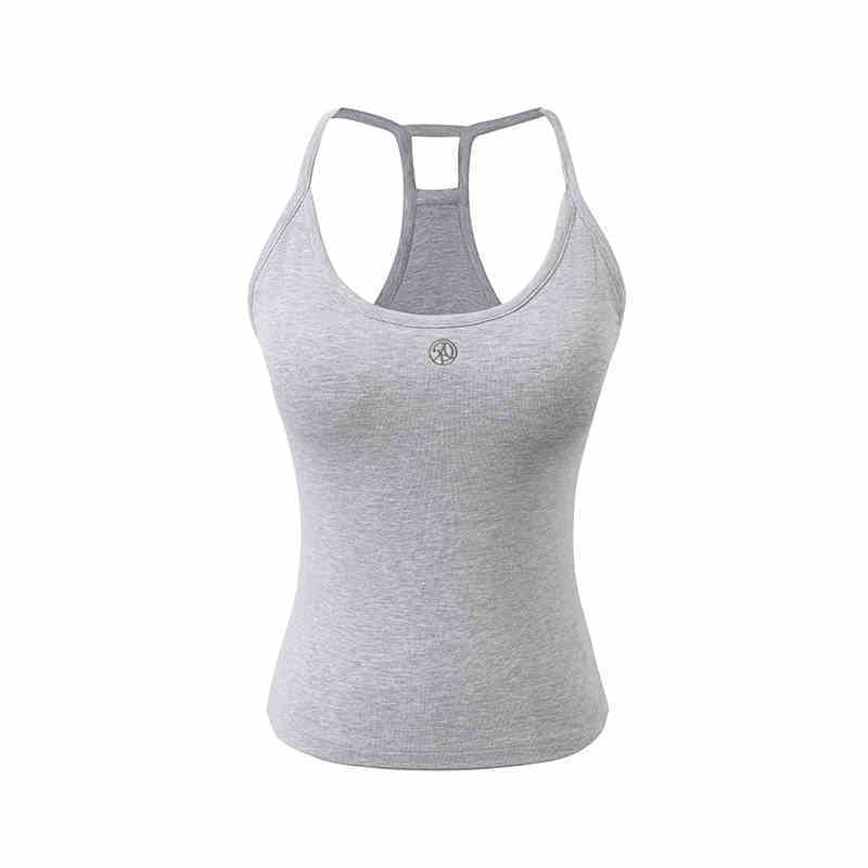 Women's Casual Solid Color U-neck Vest With Suspender