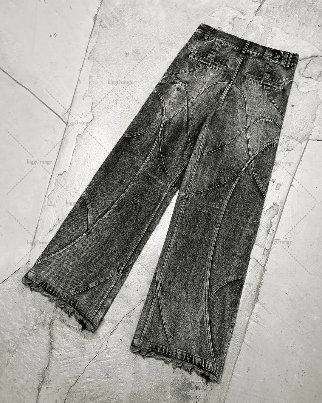 Trendy Straight Retro Washed Jeans For Men