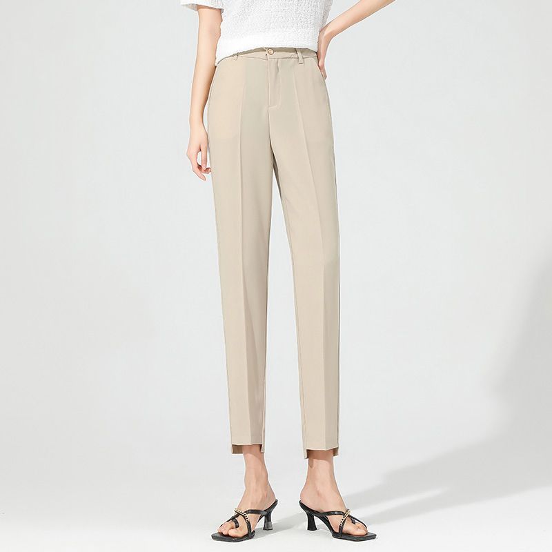 Cropped Harem Suit Pants Women's Loose Casual Cigarette Pants