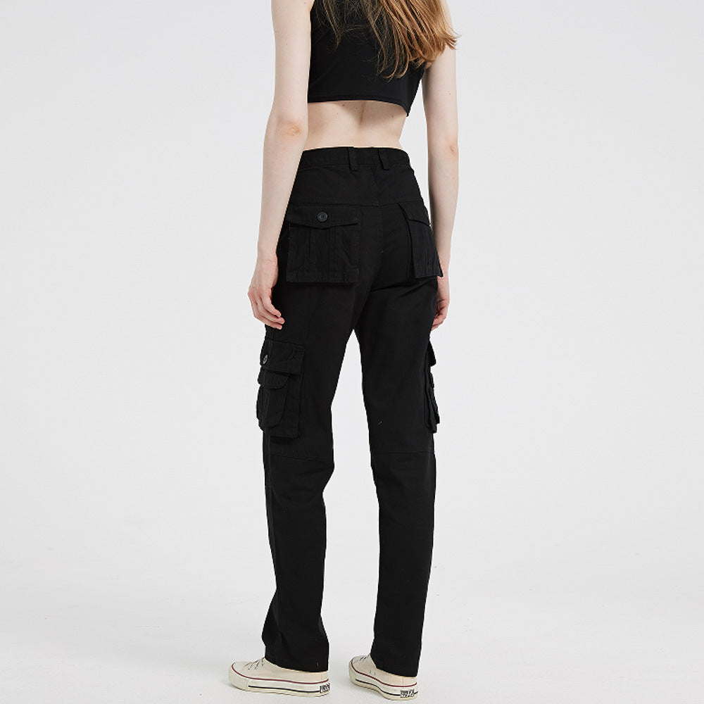 European And American Plus Size Women's Multi-pocket Sports Pants