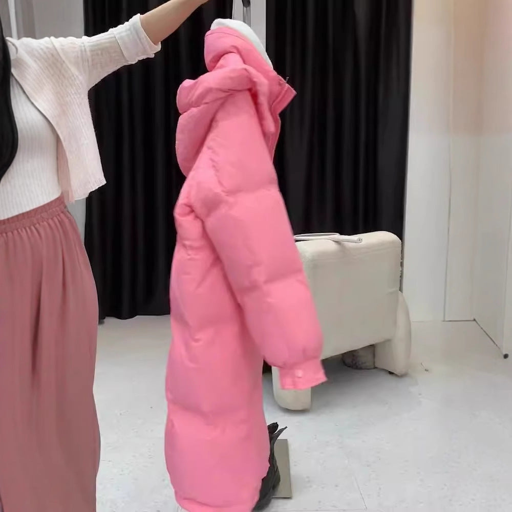 Women's Cotton-padded Mid-length Thickened Hooded Jacket