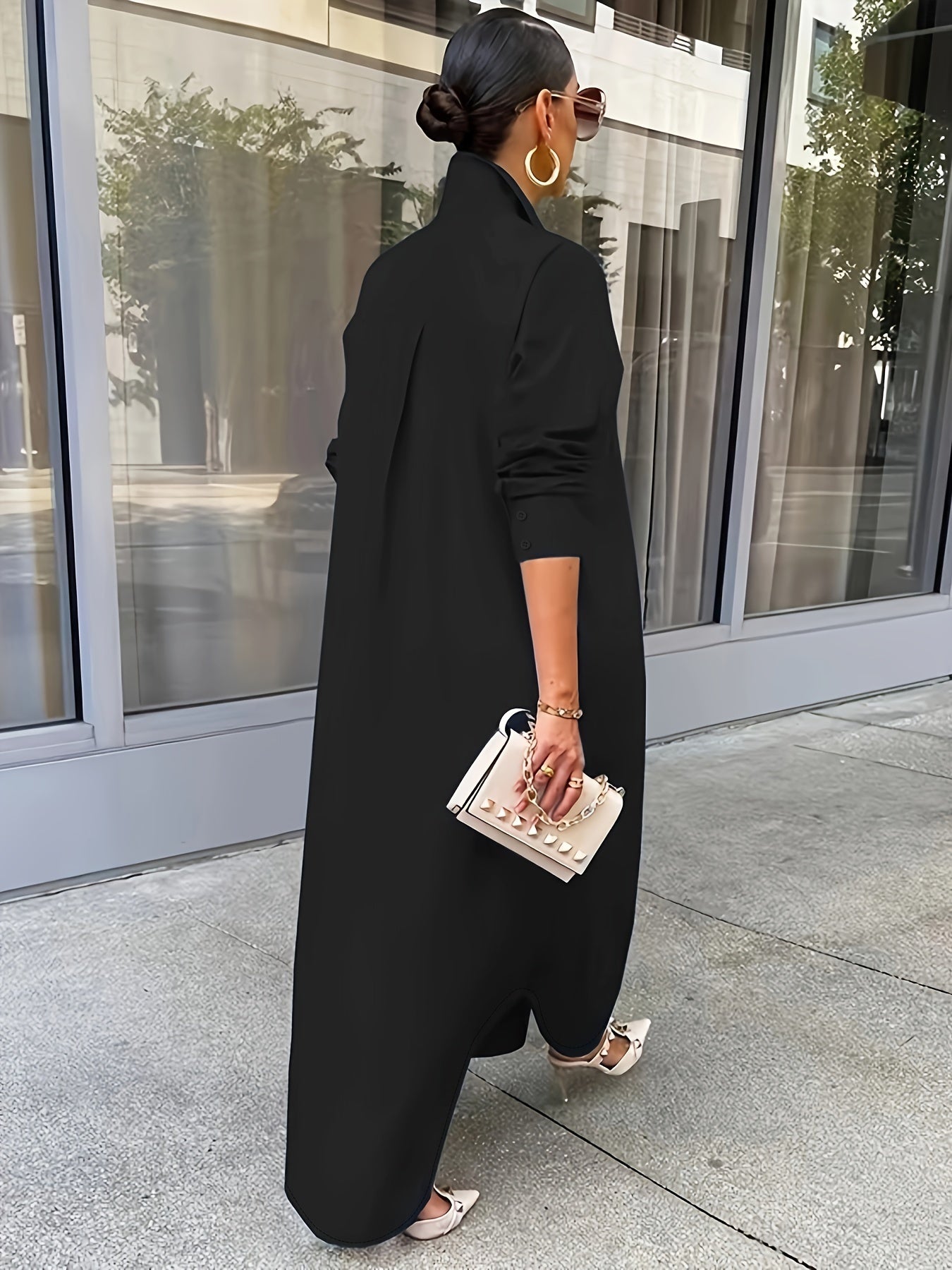 Long-sleeved Casual Shirts And Dresses With Multiple Wear Methods.