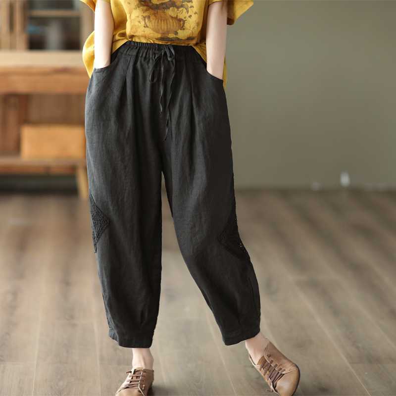 Cotton And Linen Loose Slimming Harem Bloomers