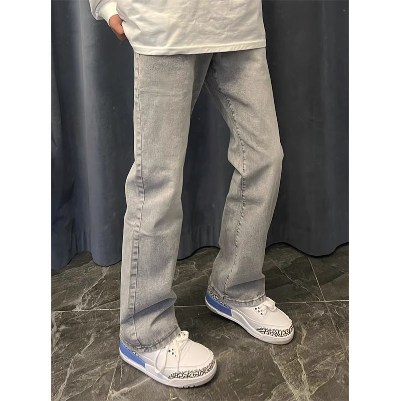 Youth Casual Male Straight-leg Denim