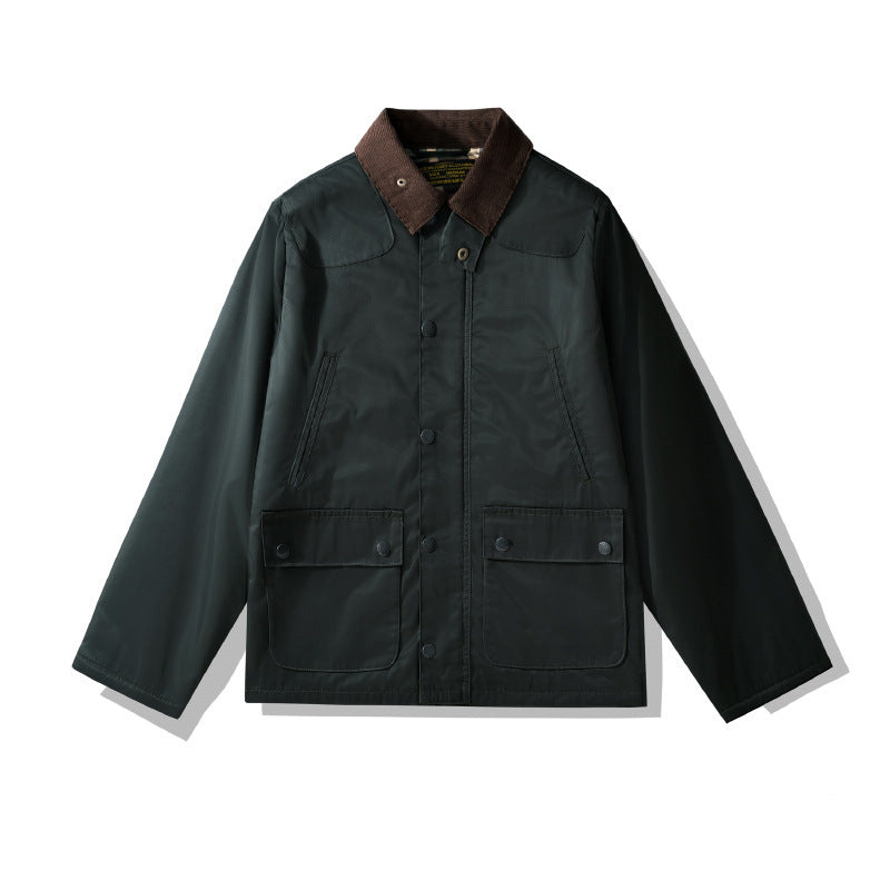 Oil Wax Jacket Quilted Trench Coat Coat