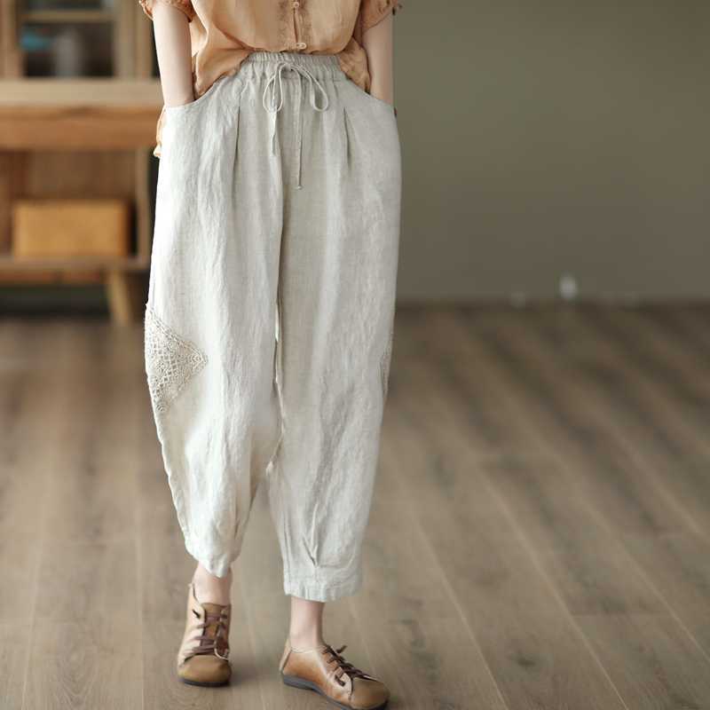 Cotton And Linen Loose Slimming Harem Bloomers