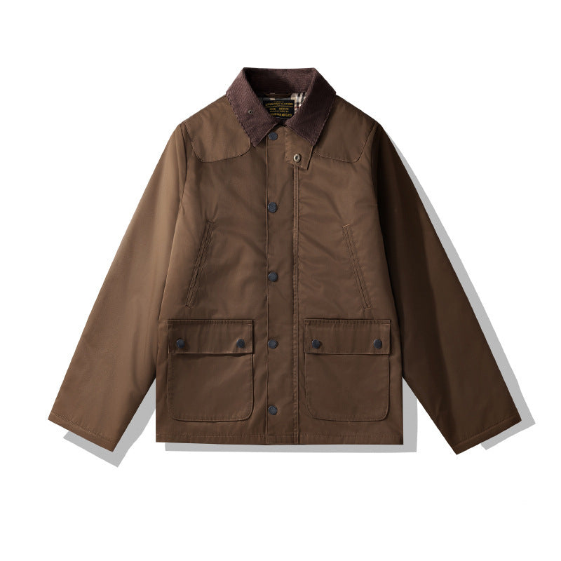 Oil Wax Jacket Quilted Trench Coat Coat
