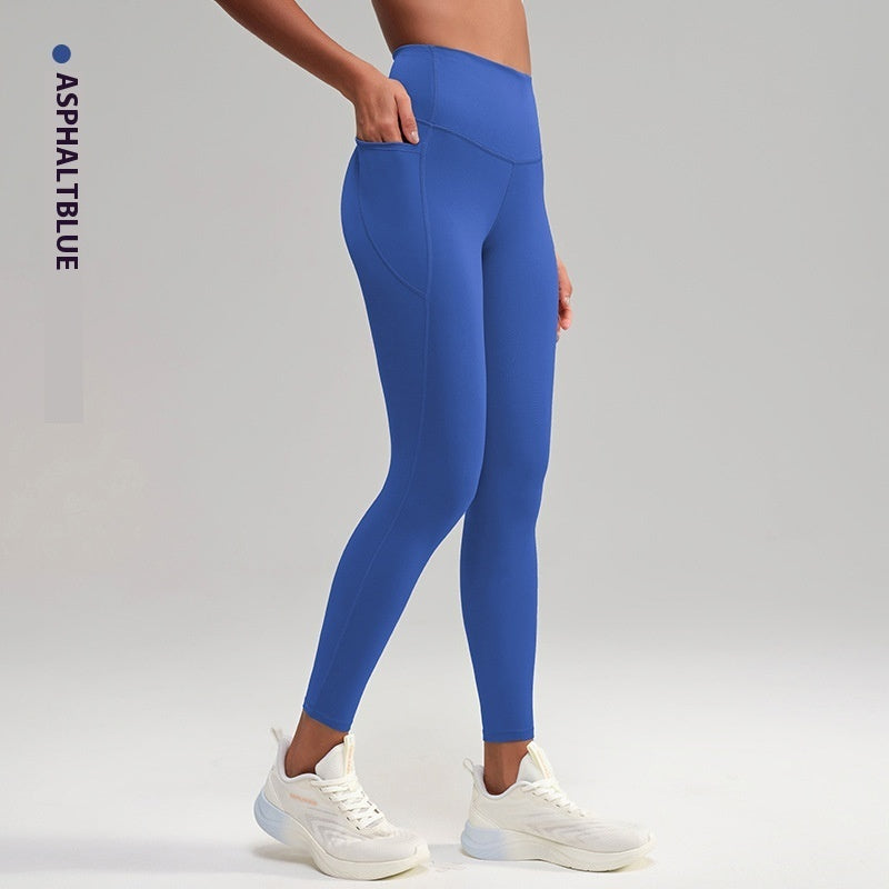 Sports High Waist Nude Feel Yoga Pants Skinny Running Fitness Pants