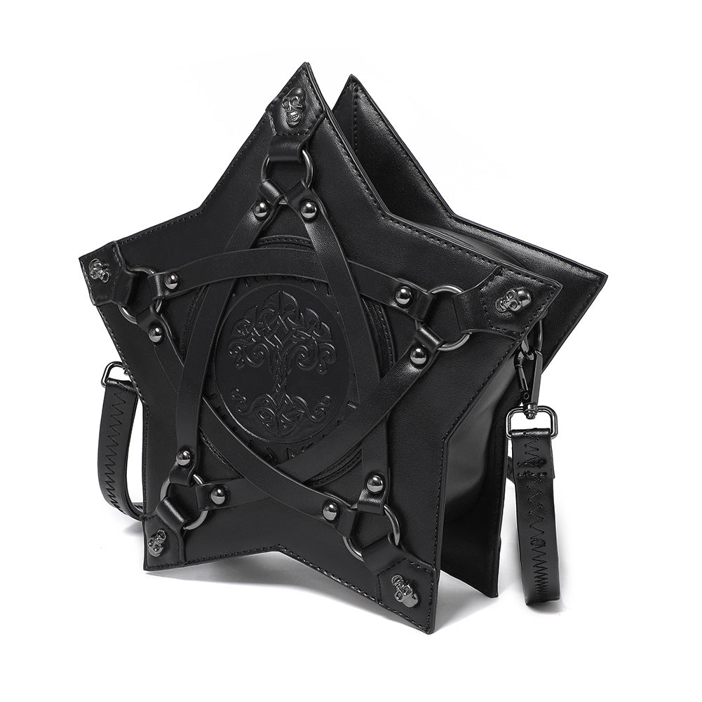 Gothic Embossed Women's Shoulder Crossbody Backpack