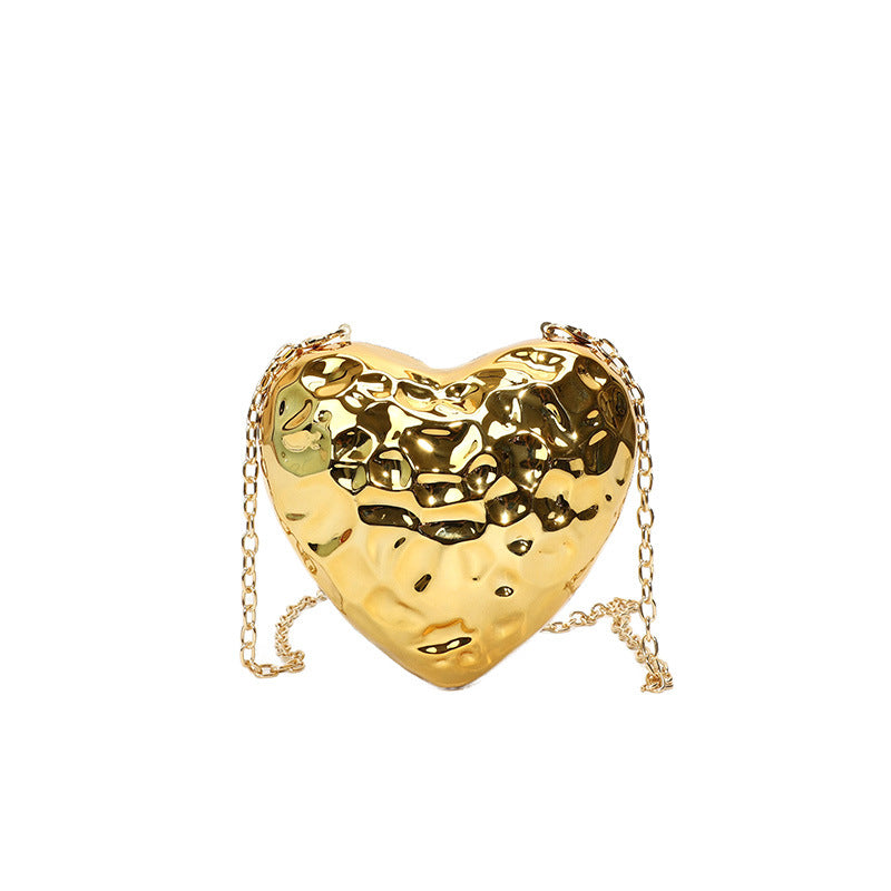 Shiny Heart-shaped Meteorite Acrylic Shoulder Messenger Bag