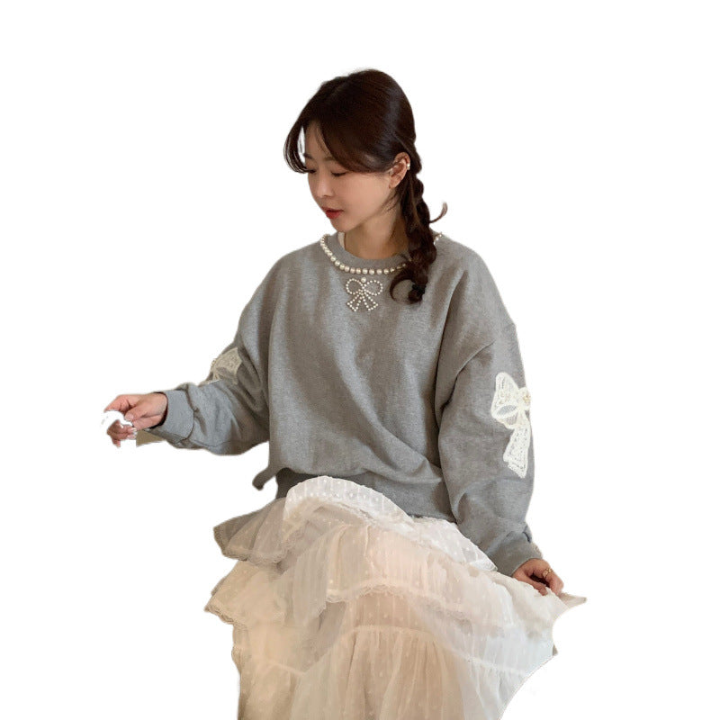 Fashion Graceful Bow Design Sweater