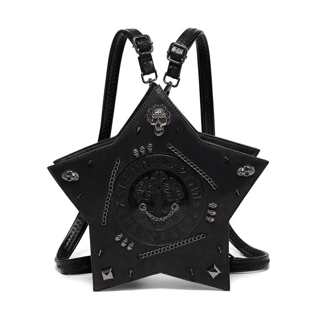 Gothic Embossed Women's Shoulder Crossbody Backpack
