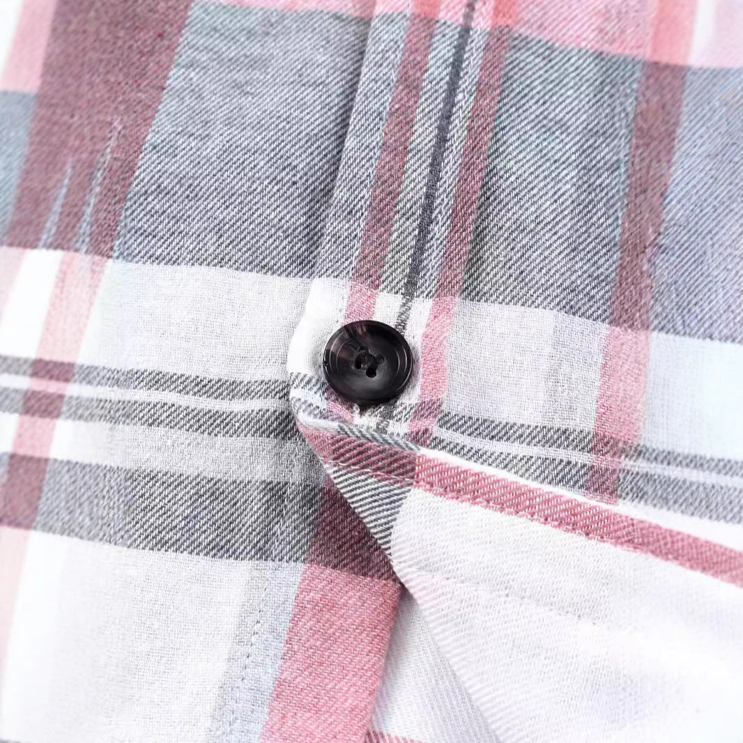 Women's Casual Fashion Loose Cool Plaid Shirt