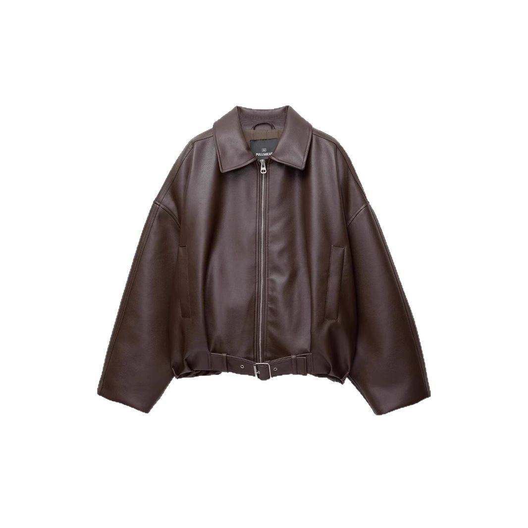 Women's Casual Solid Color American Retro Coat Jacket