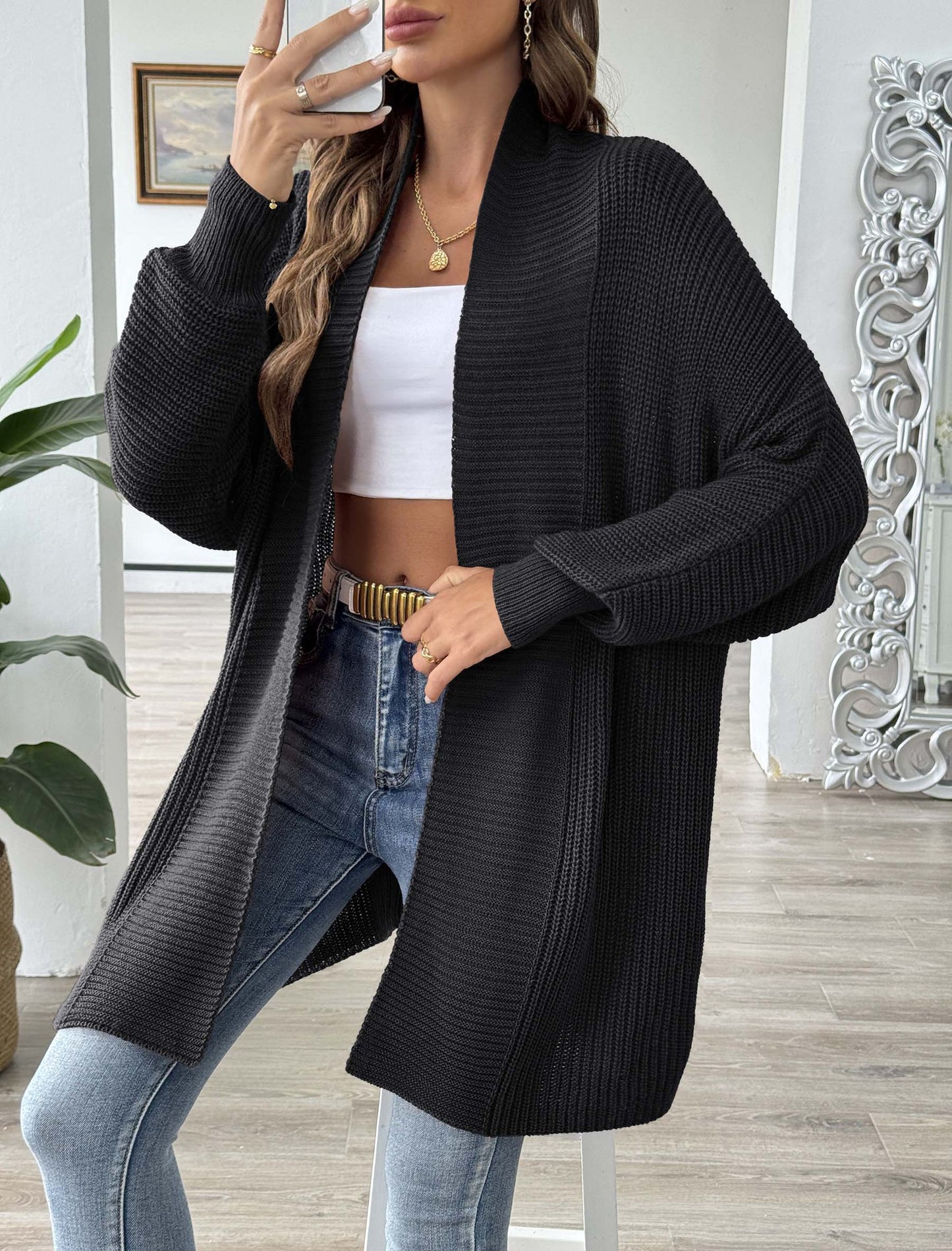 Women's Simple Fashion Loose Sweater Coat