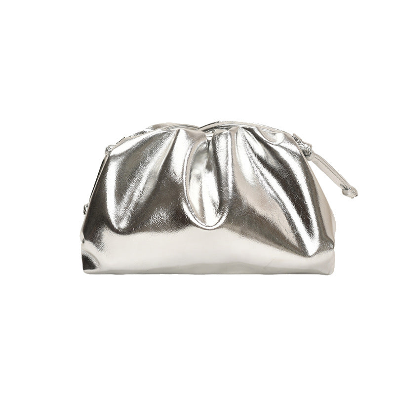 Advanced Texture Silver Dumpling Bag Fashion Shoulder Bag