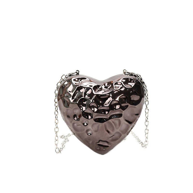 Shiny Heart-shaped Meteorite Acrylic Shoulder Messenger Bag