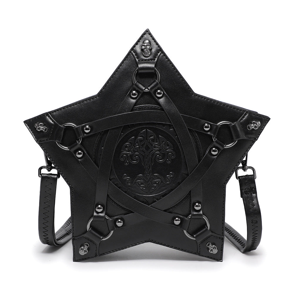 Gothic Embossed Women's Shoulder Crossbody Backpack