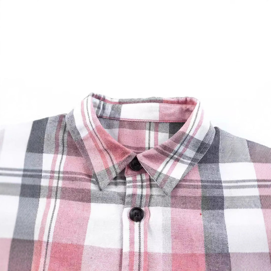 Women's Casual Fashion Loose Cool Plaid Shirt