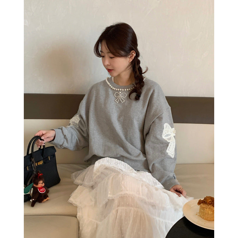 Fashion Graceful Bow Design Sweater