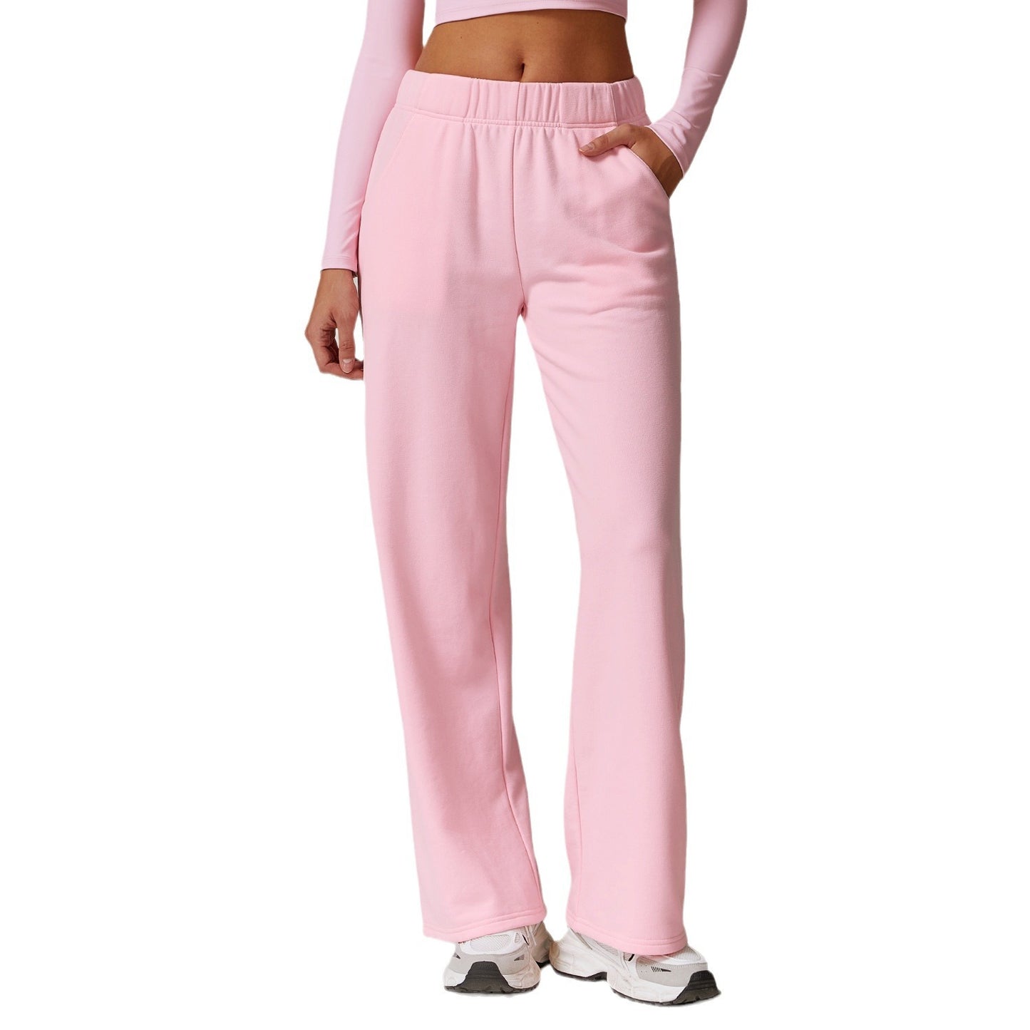 Outdoor Sports Straight High Waist Slimming Casual Pants