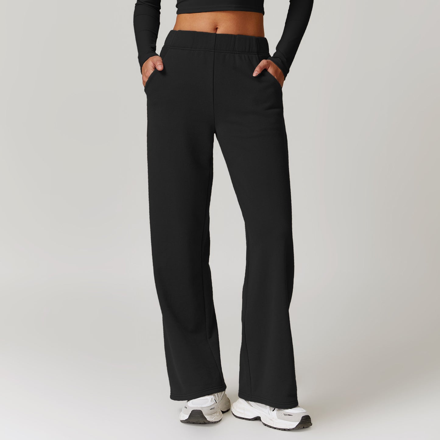Outdoor Sports Straight High Waist Slimming Casual Pants