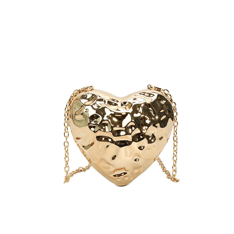 Shiny Heart-shaped Meteorite Acrylic Shoulder Messenger Bag