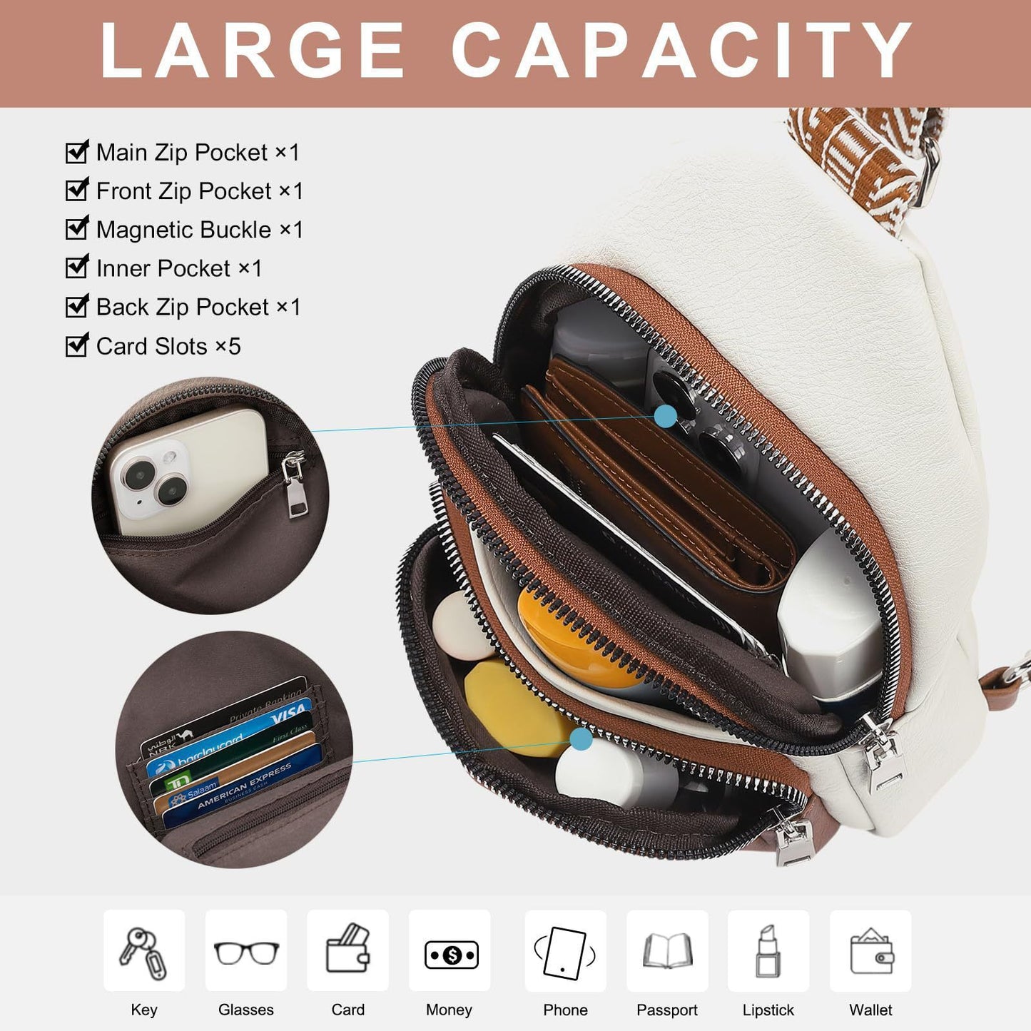 Simple And Stylish Casual Motorcycle Bag Women