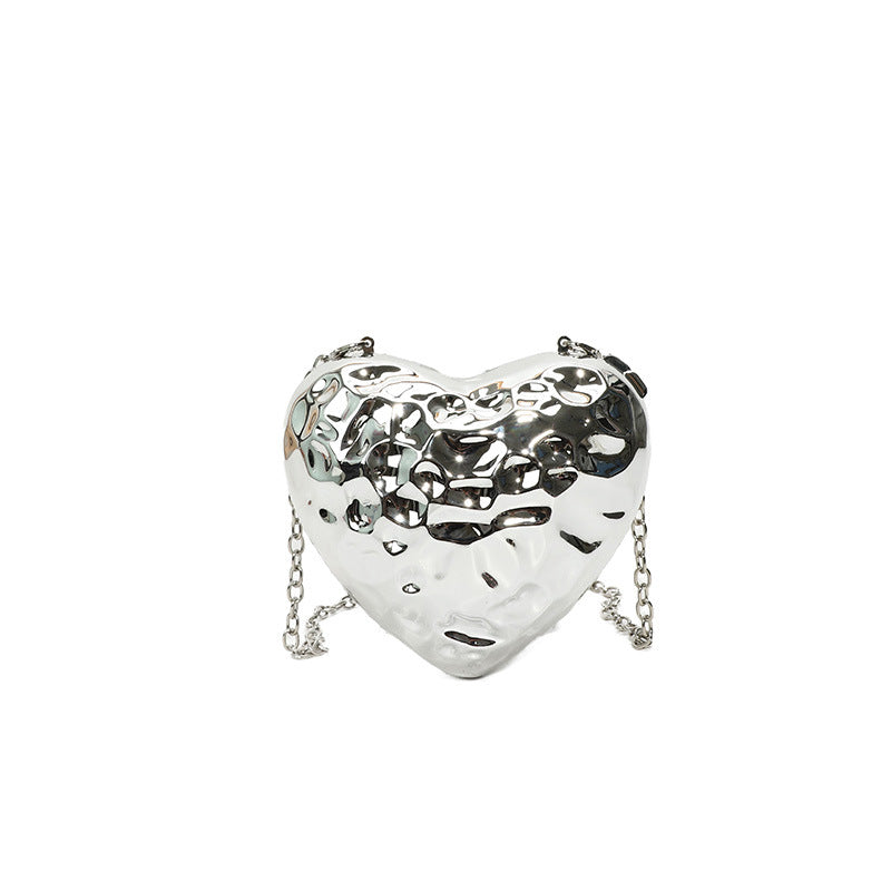 Shiny Heart-shaped Meteorite Acrylic Shoulder Messenger Bag