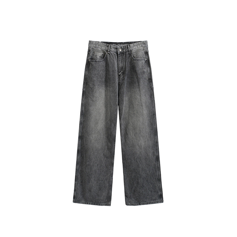 Men's Fashion Personality Cutting Washed Jeans