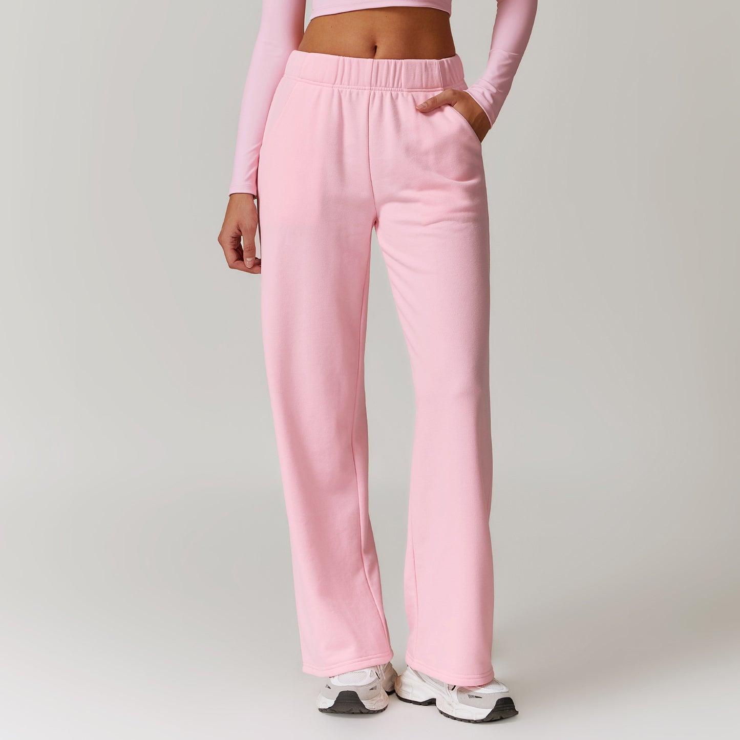 Outdoor Sports Straight High Waist Slimming Casual Pants