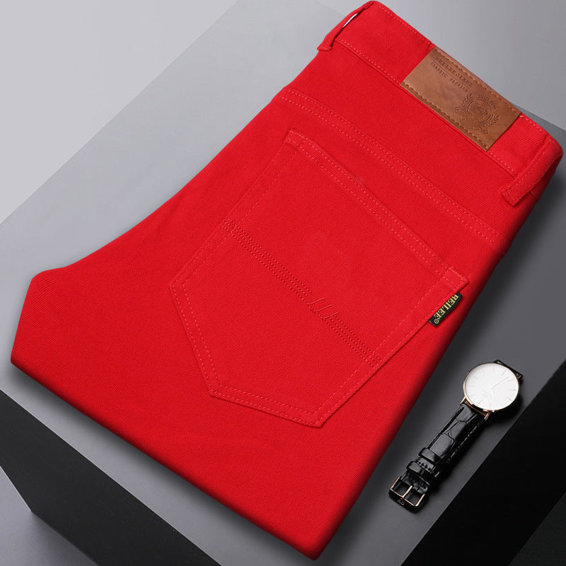 Slim Fit Stretch All-matching Mid Waist Casual Jeans