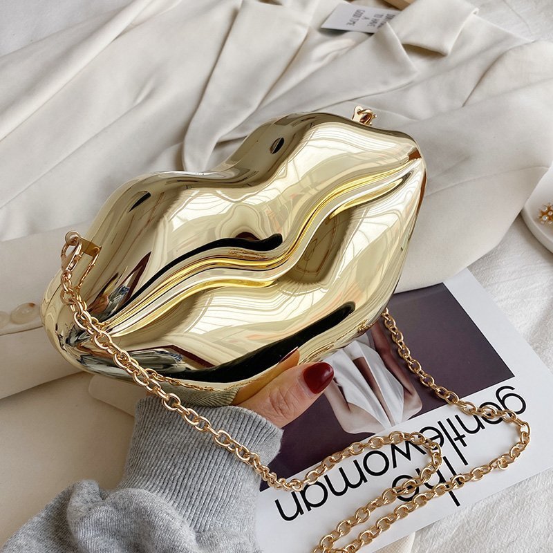 Women's Glossy Chain Shoulder Messenger Bag