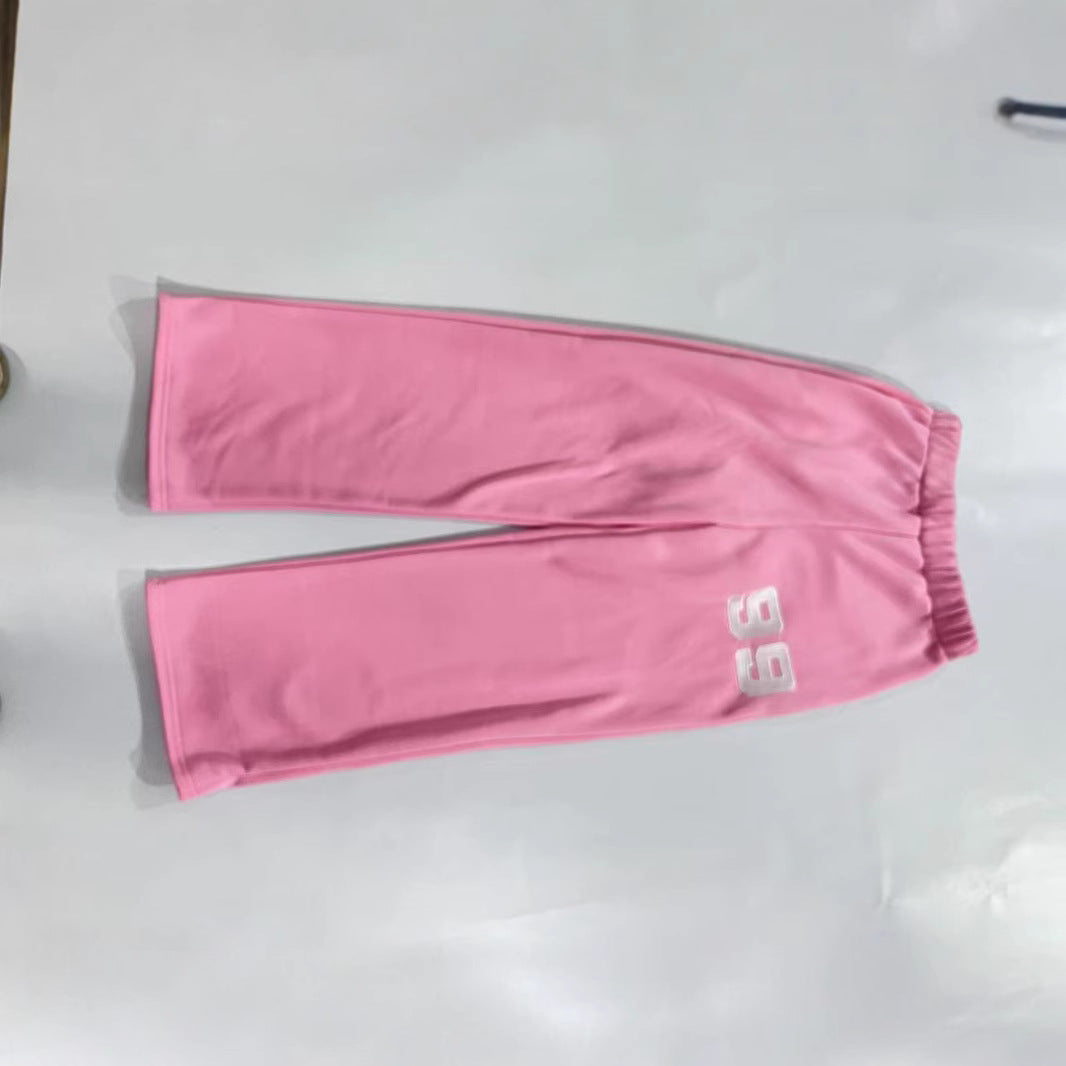American Style Fashion Street Hip Hop Style Trousers Alphabet Embroidery Sweatpants
