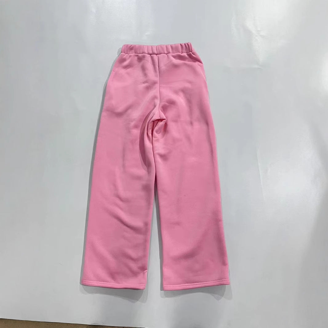 American Style Fashion Street Hip Hop Style Trousers Alphabet Embroidery Sweatpants