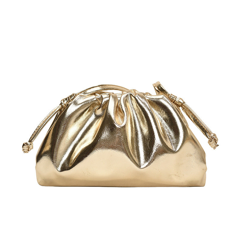 Advanced Texture Silver Dumpling Bag Fashion Shoulder Bag