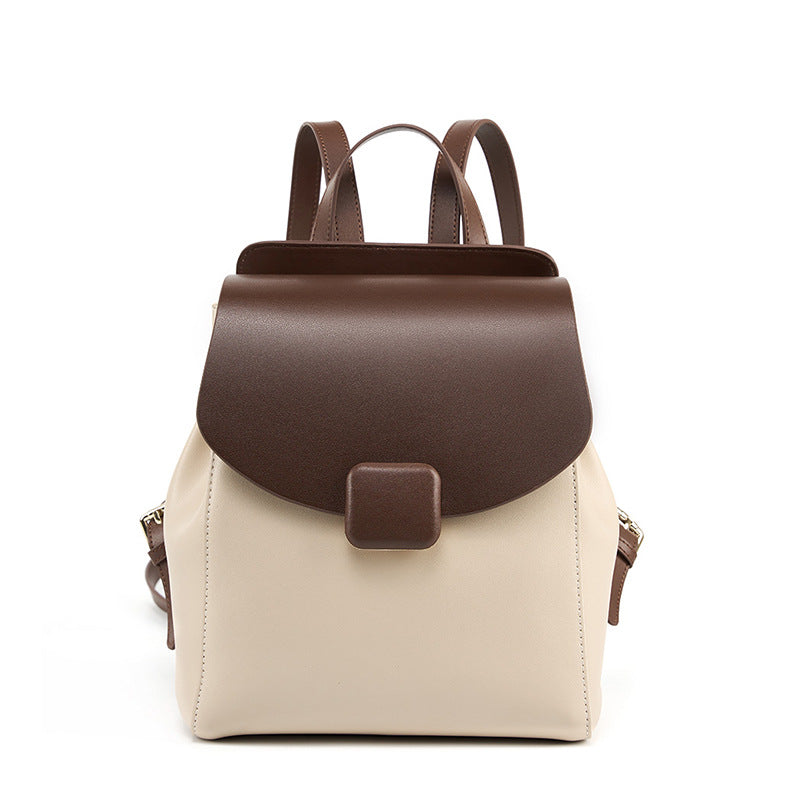 New Women's Small Backpack Leather Travel Travel Light Large Capacity