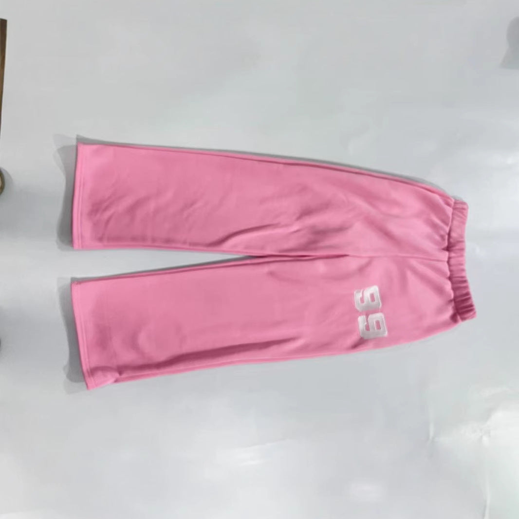 American Style Fashion Street Hip Hop Style Trousers Alphabet Embroidery Sweatpants