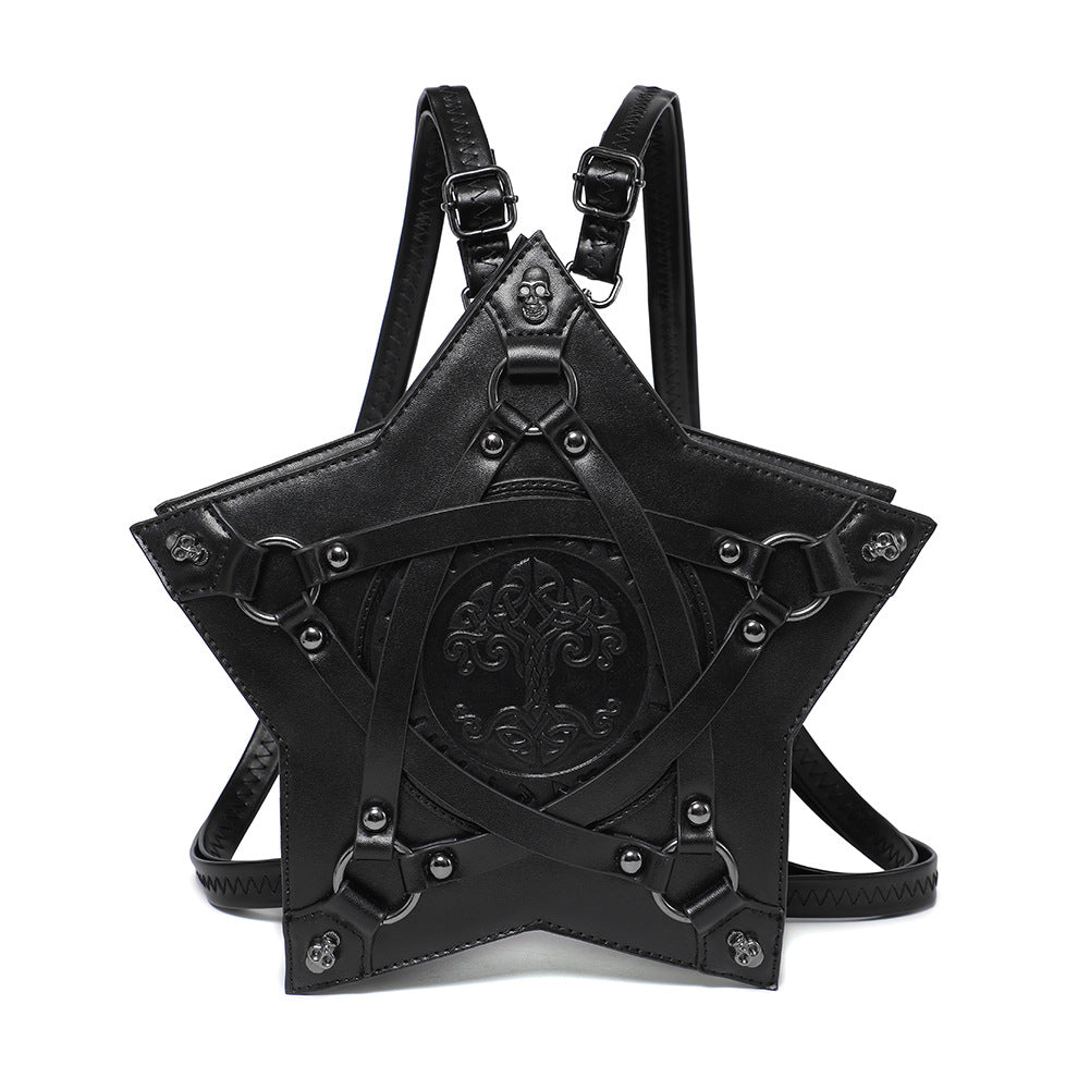 Gothic Embossed Women's Shoulder Crossbody Backpack