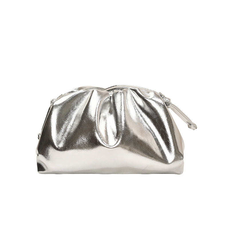 Advanced Texture Silver Dumpling Bag Fashion Shoulder Bag