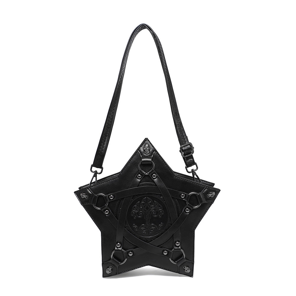 Gothic Embossed Women's Shoulder Crossbody Backpack