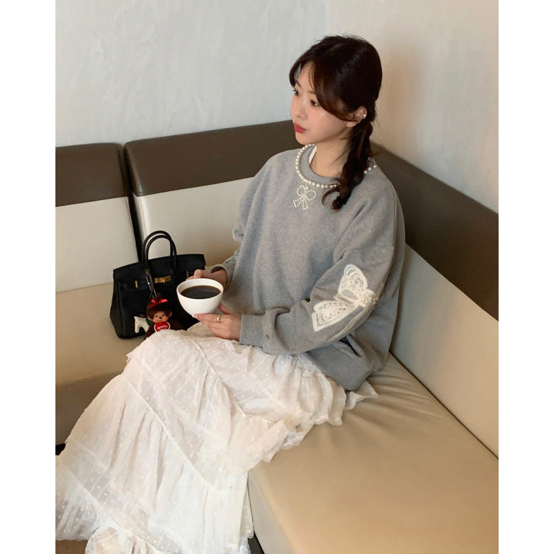 Fashion Graceful Bow Design Sweater