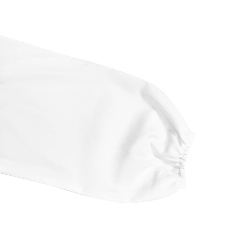 Women's Solid Color Long Sleeve Ruffled V-neck Pleated Shirt For Women